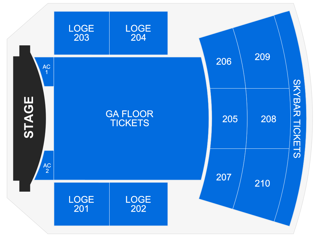 Venue seating chart for OMD - Orchestral Manoeuvres in the Dark for reference only