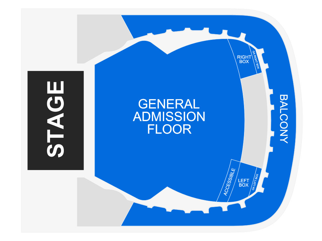 Venue seating chart for BANKS for reference only