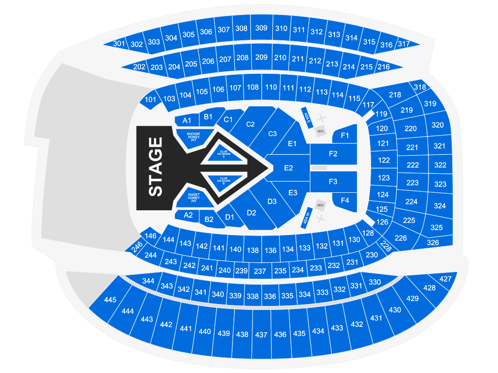 Venue seating chart for Beyoncé for reference only