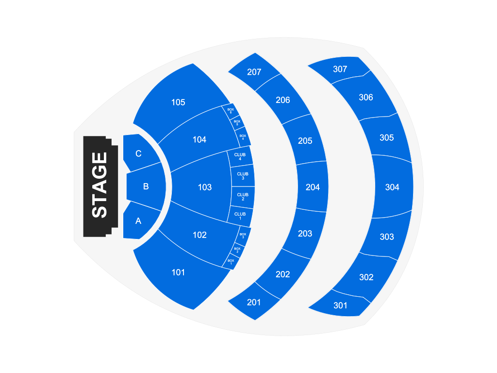 Venue seating chart for Summer Game Fest for reference only