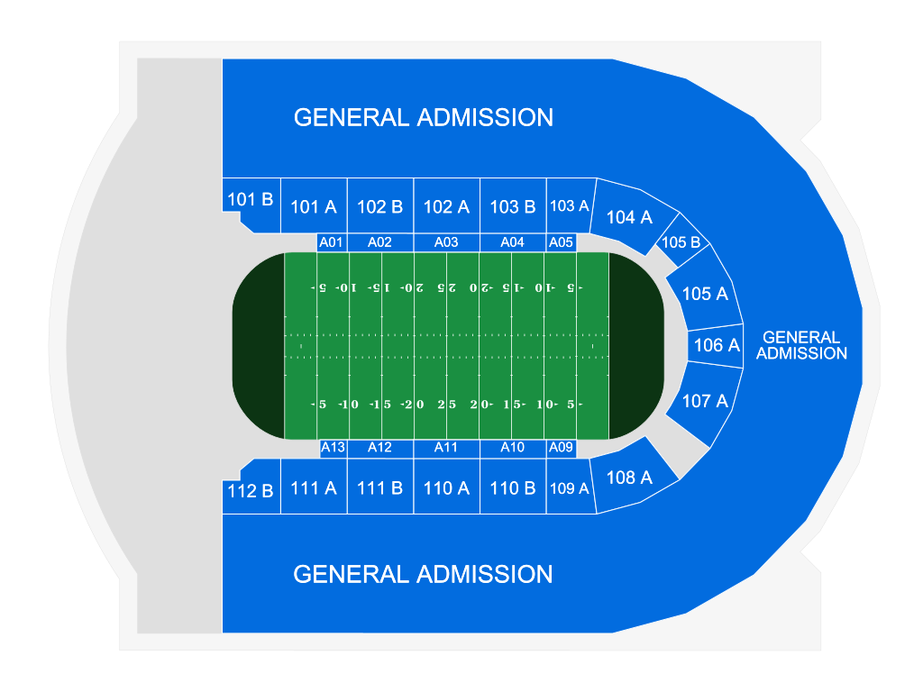 Venue seating chart for Columbus Lions for reference only