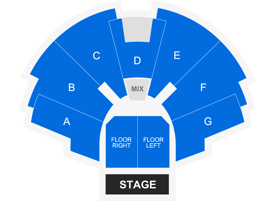 Venue seating chart for Rotimi for reference only