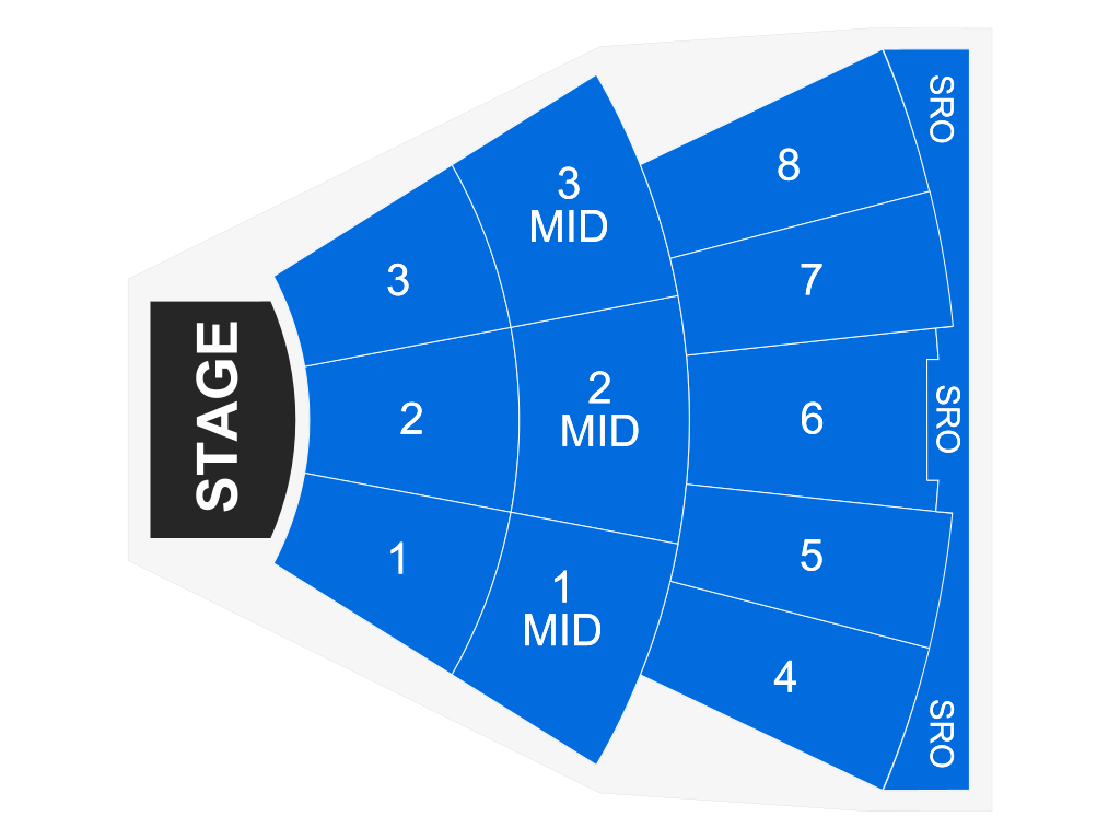 Venue seating chart for Bonnie Raitt for reference only