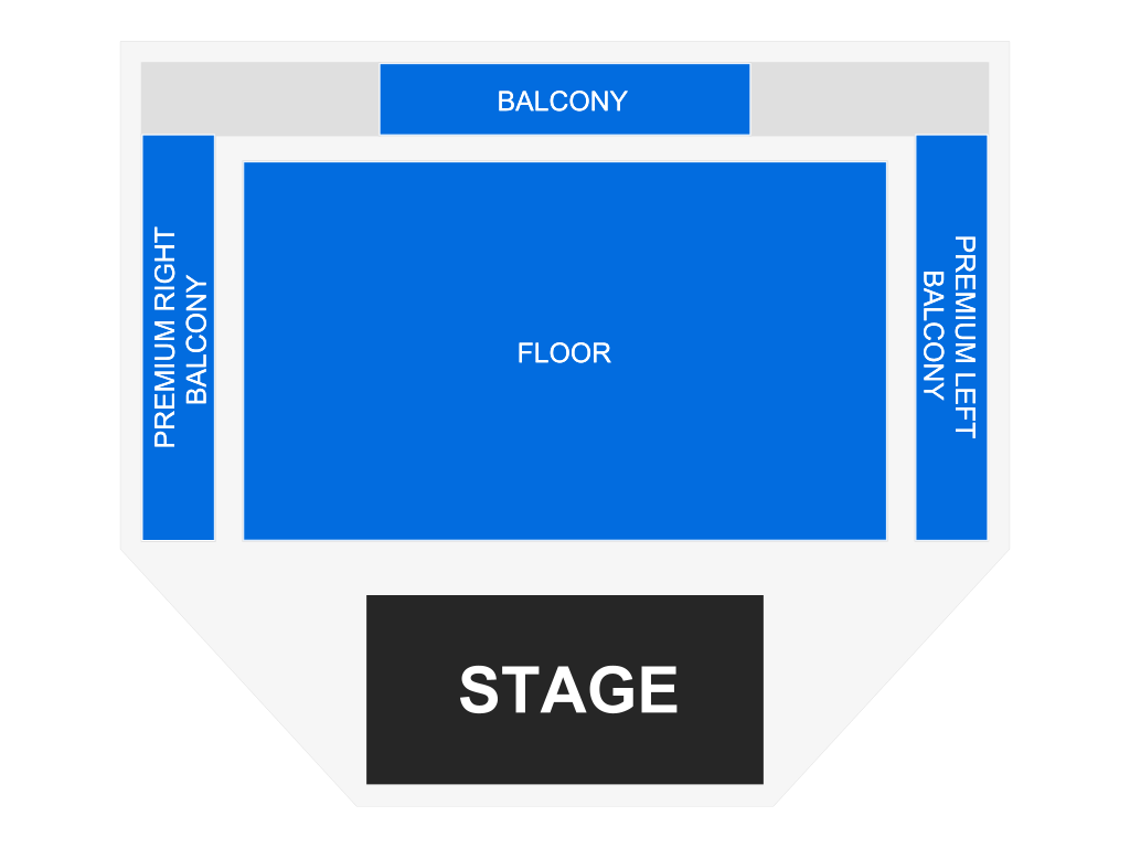 Venue seating chart for The Secret Sisters for reference only