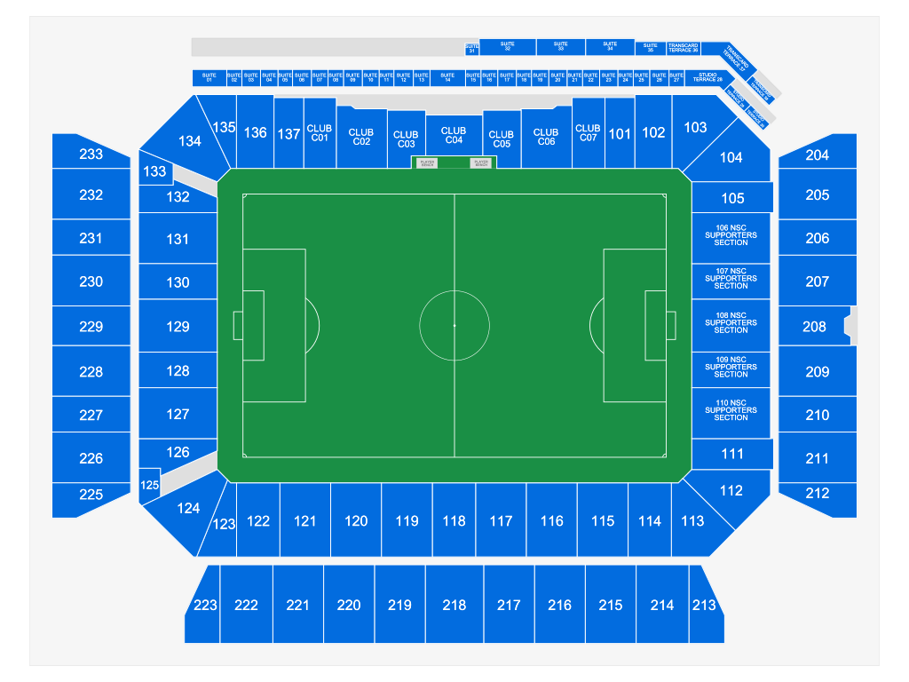 Venue seating chart for Nashville SC for reference only
