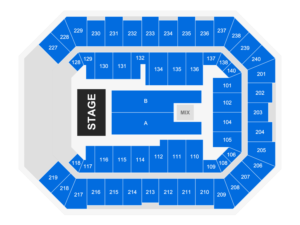Venue seating chart for K. Michelle for reference only