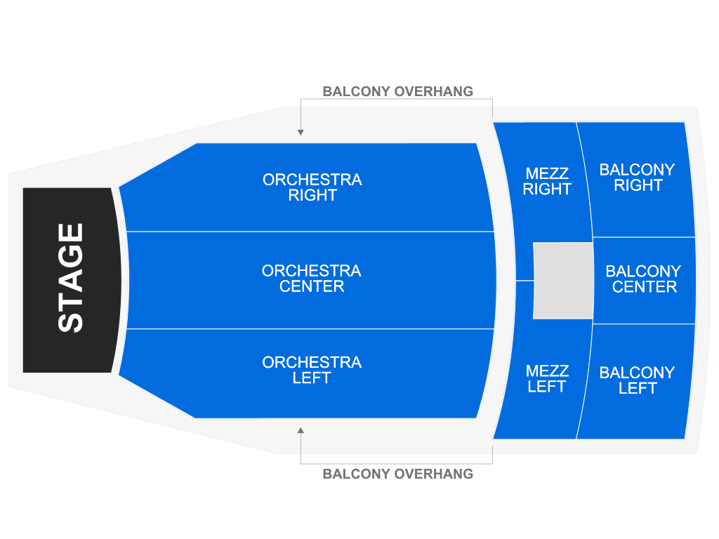 Venue seating chart for Nurse John for reference only