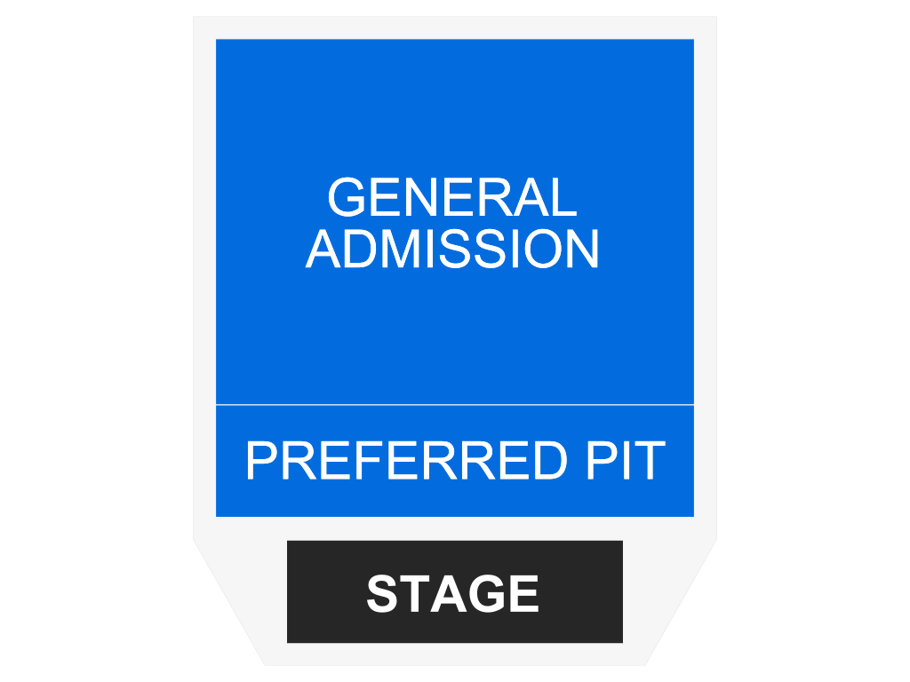 Venue seating chart for The Dead South for reference only