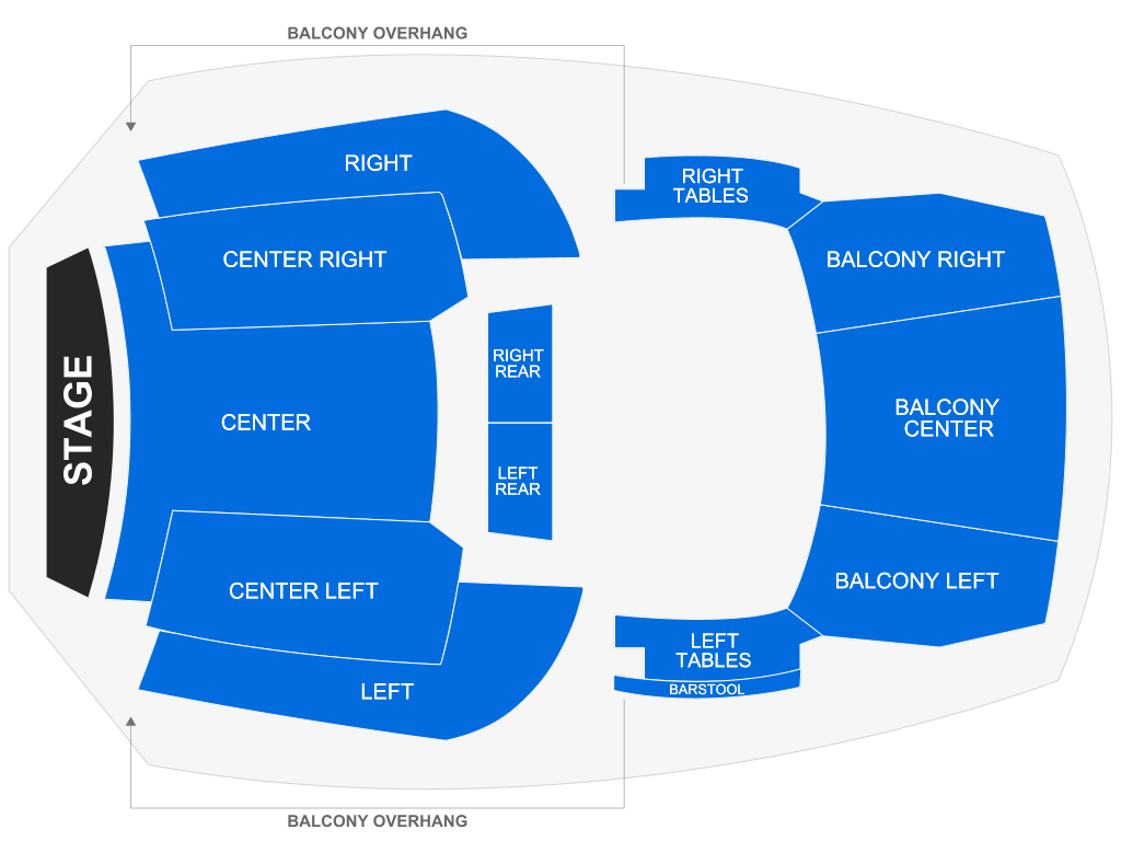 Venue seating chart for Nikki Glaser for reference only