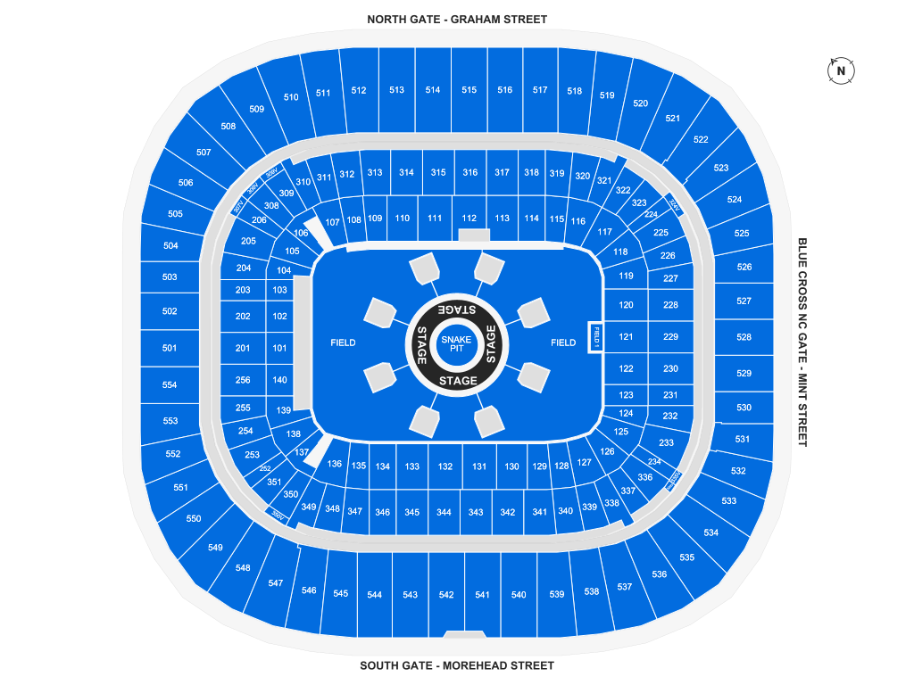 Venue seating chart for Metallica for reference only