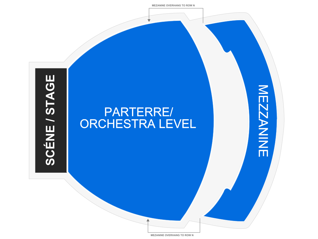 Venue seating chart for Marie Chantal Toupin for reference only
