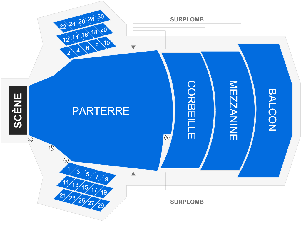 Venue seating chart for Sarah McLachlan for reference only