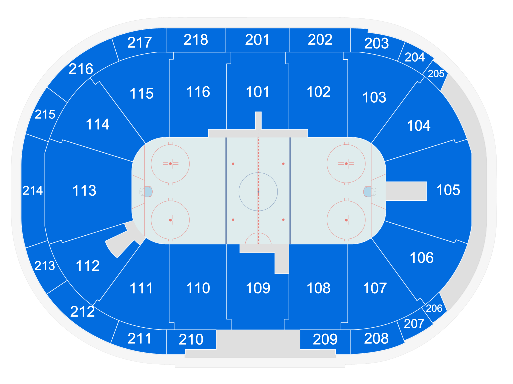 Venue seating chart for Montréal Victoire for reference only