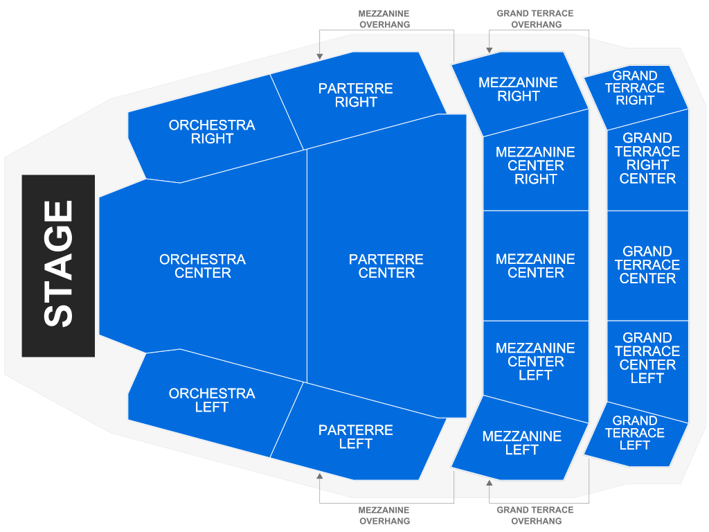Venue seating chart for Amanda Miguel for reference only